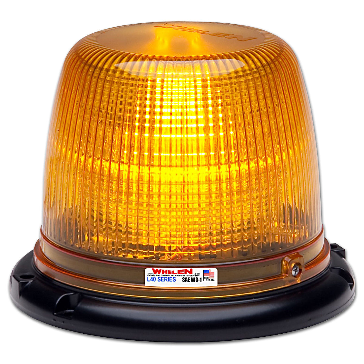 Whelen, Whelen - L41AP Series Super-LED® Beacon Light - Permanent Mount (Amber)