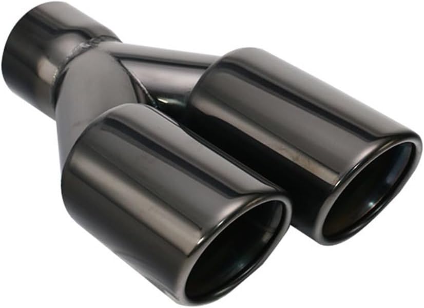 BRAND, CATEGORY, MUFFLERS, TYJFGJHG, 1 PCS Exhaust Tip 2.5 Inch Inlet Round 3 Inch Outlet Car Dual Exhaust Muffler Tip Black (Color : Right)