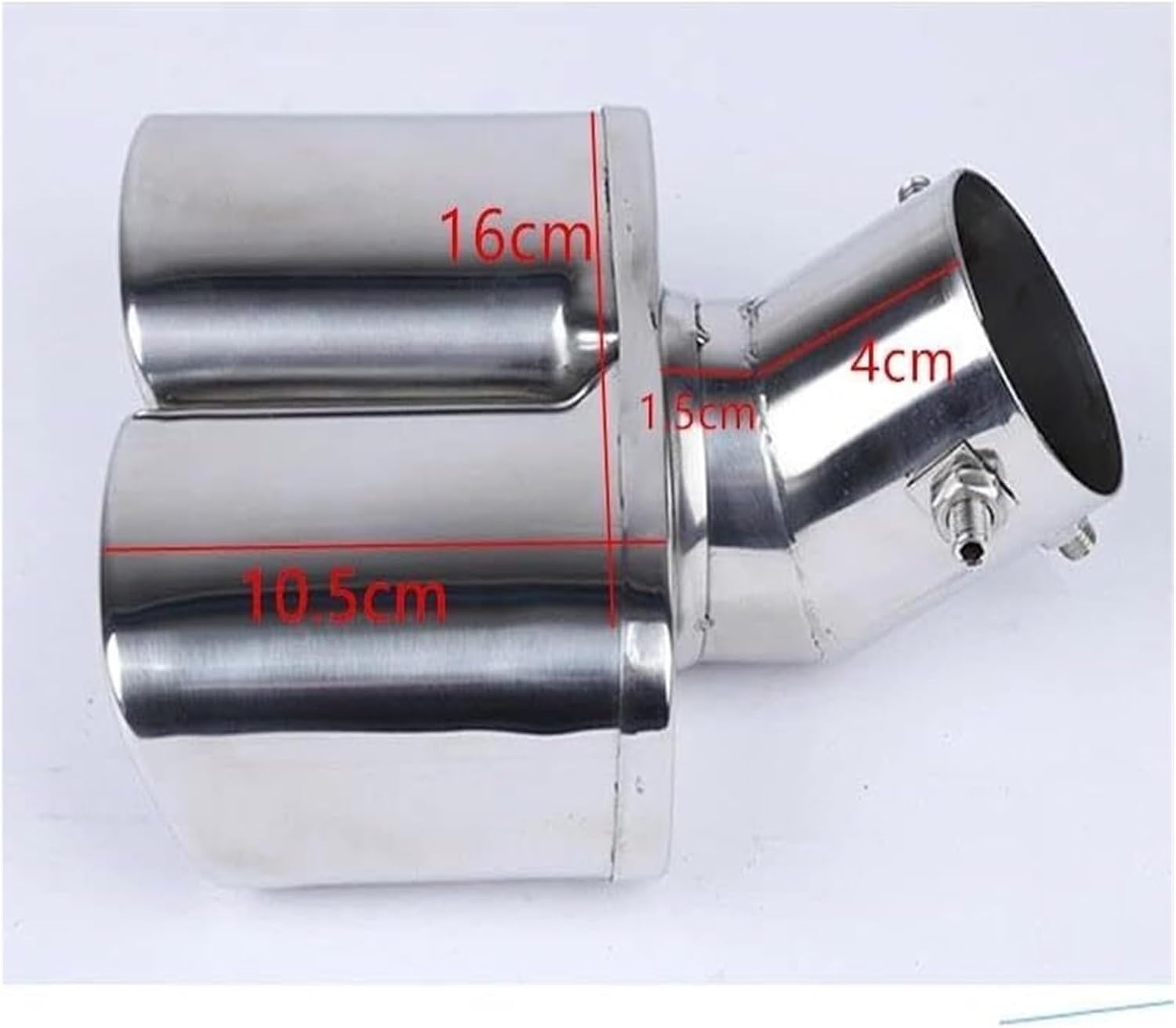 BRAND, CATEGORY, MUFFLERS, XIYYANUS, Car Exhaust Muffler Tail Pipe, Car Rear Exhaust Pipe Auto Round Exhaust Muffler Tip Stainless Steel Exhause Dual Pipe Chrome Trim Car Rear Tail Throat Liner Tail Throat Pipe(Bend)