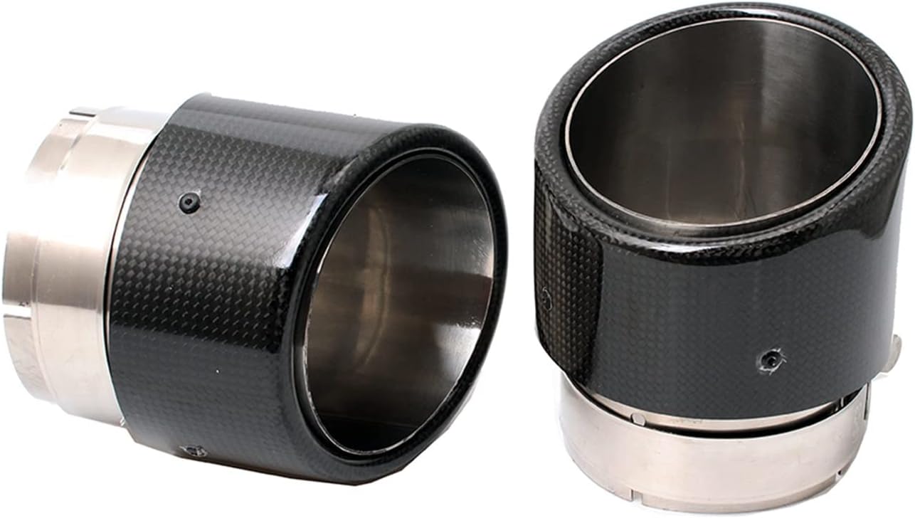 BRAND, CATEGORY, LMJKOSZS, MUFFLERS, Compatible For BMW G01 G02 X3 X4 X1 F48 X2 F39 Carbon Fiber Car Vehicle Rear Round Exhaust Tip Tail Muffler Tip Throat Exhaust System 2PCS