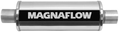 BRAND, CATEGORY, MAGNAFLOW EXHAUST PRODUCTS, MUFFLERS, MagnaFlow High Performance Muffler 6" RoundBody-14" Body w/ 2.5" Inlet/Outlet- Center-CenterMirror Finish