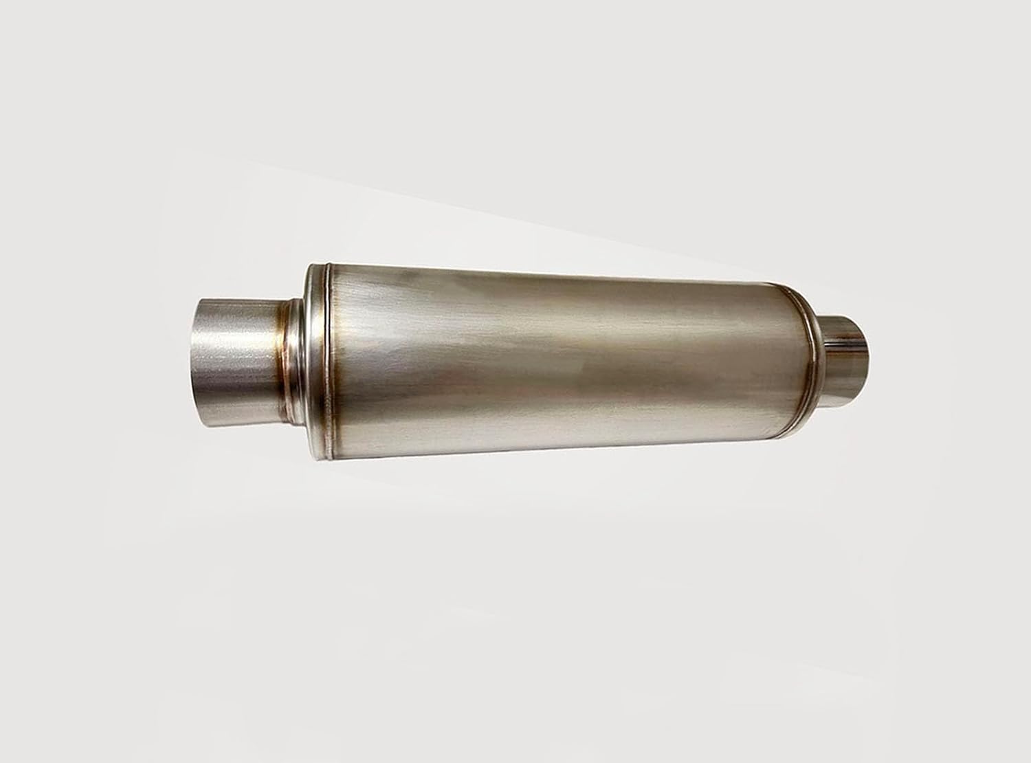 BRAND, CATEGORY, FUDA INDUSTRIES, MUFFLERS, Muffler 2.5" Inlet/Outlet 19" Overall 5" Round body Performance Exhaust