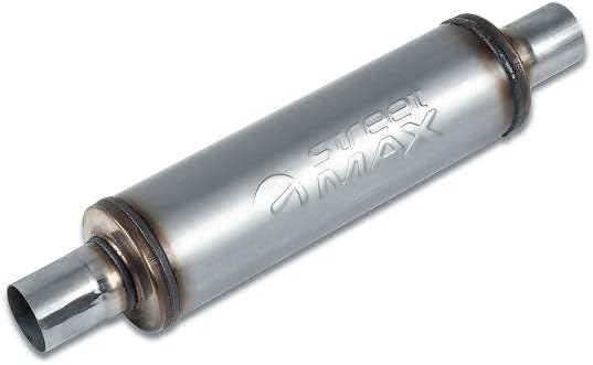 BRAND, CATEGORY, MUFFLERS, STREET MAX, SM10419 4" Round Body Muffler - 3" Center In / 3" Center Out